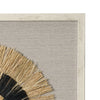 Handmade Framed Natural Straw and Linen Wall Art Decor - 23.5" x 23.5"